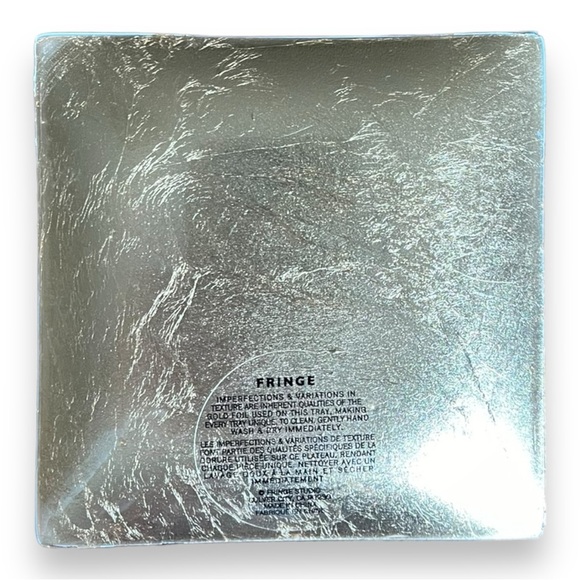 Fringe Studio “Hello Beautiful” Small Glass Trinket Dish Tray Blue & Gold Leaf - Picture 6 of 8